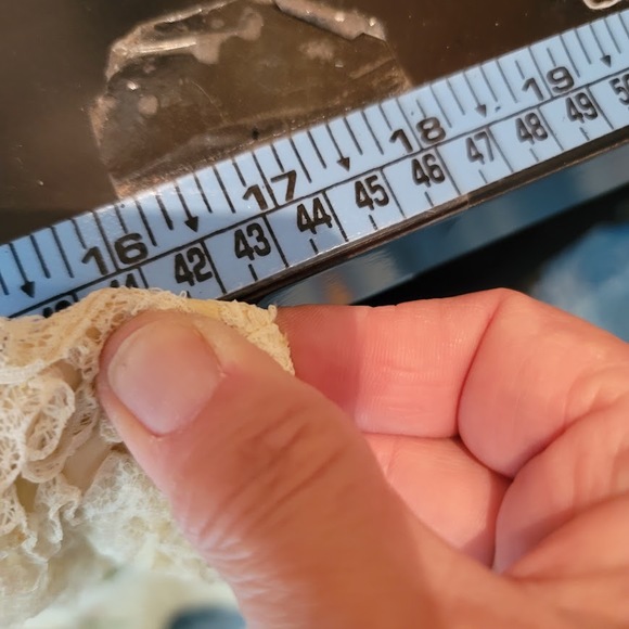 Vintage Esther Pomerantz 50s Sleeveless Dress Crinoline Cream Pink Green Lace - Picture 4 of 8